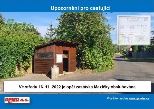 Zastávka Maxičky – konec výluky