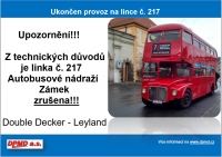 Linka č. 217 je zrušena