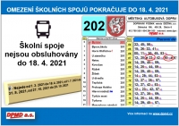 Omezení školních spojů do 18. 4.2021