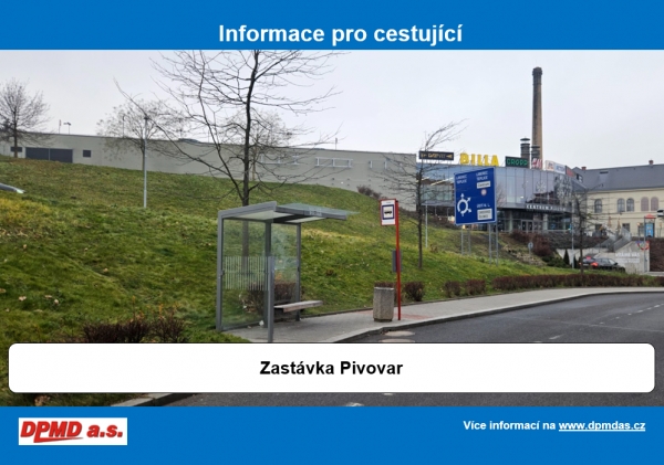 &Uacute;prava j&iacute;zdn&iacute;ch ř&aacute;dů: Zru&scaron;en&iacute; zast&aacute;vky Pivovar od 1. 1. 2026